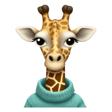 giraffe with a sweater sticker