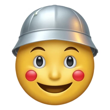 smiling emoji wearing a tinfoil hat sticker