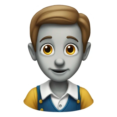 pinocchio with a very long nose sticker