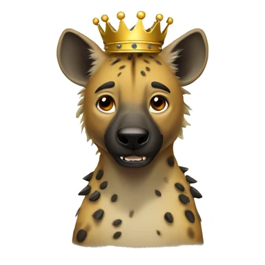 Hyena with crown sticker
