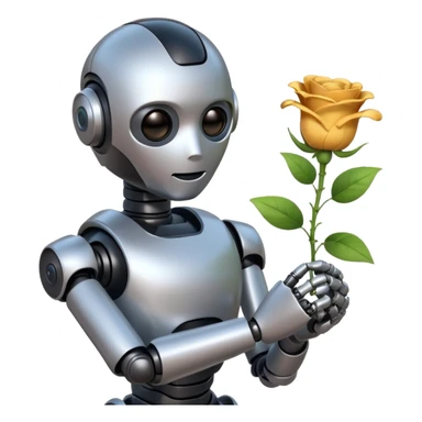 A smart robot can do romantice things sticker