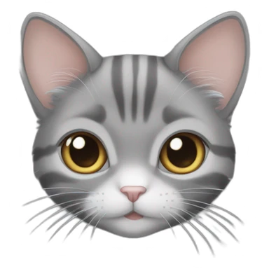 one cat Chinchilla full brown long hair with one cat gray short hair sticker