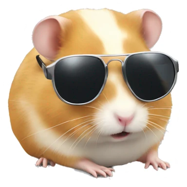 Hamster wearing sunglasses  sticker