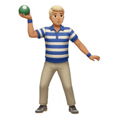 joueur de pétanque qui tire sticker