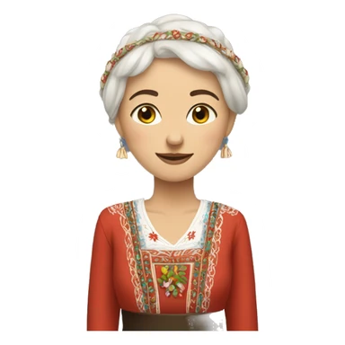 woman in a national udmurtian dress  sticker