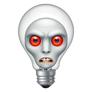 bulb with vampire sticker
