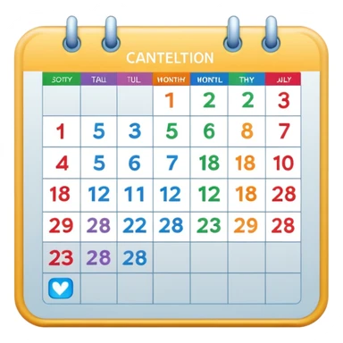 free cancellation calendar sticker