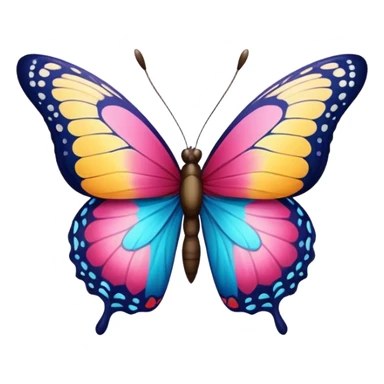 flower on butterfly sticker