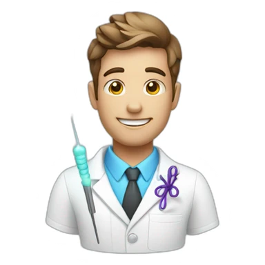 chiropractor with a magic wand sticker