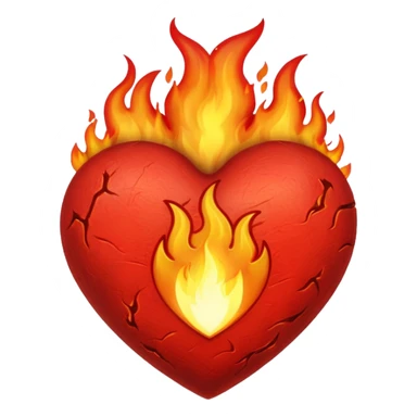 cuore infuocato  sticker