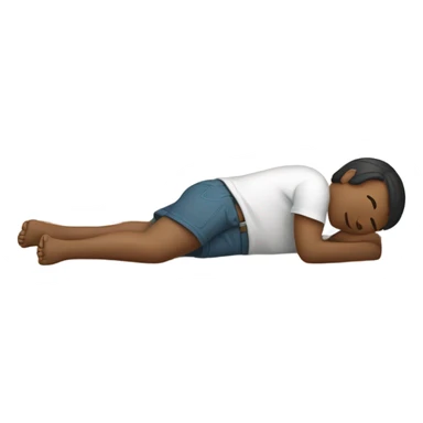 sleeping on ur stomach with legs at the back while smiling sticker
