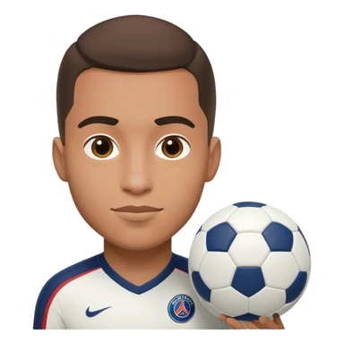 joueur du psg avec un ballon sticker