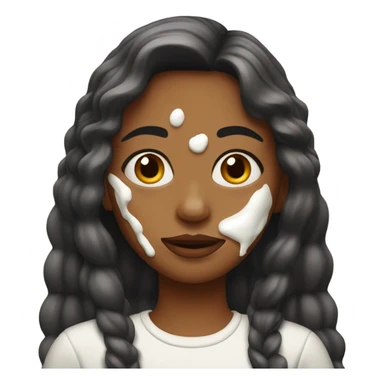girl with cream on her face sticker