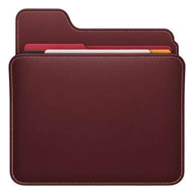 create a dark maroon folder emoji sticker