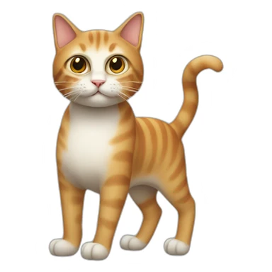 A cat with 17 legs sticker