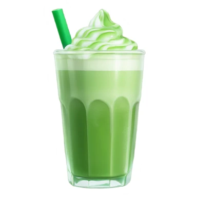 Iced green tea matcha latte sticker