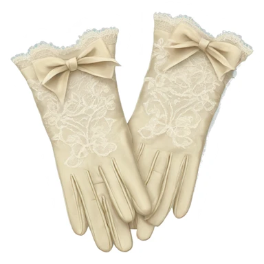 vintage rococo lace gloves with bows and frills sticker