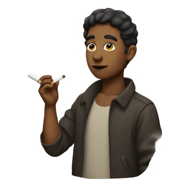 Brown boy smoking outside sticker