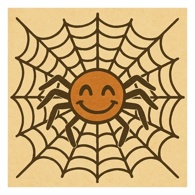 Create images of happy retro cob web. Use this image for inspiration. sticker