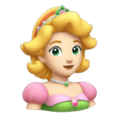Princess Peach head sticker