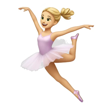 A caucasian bailarina jumping sticker