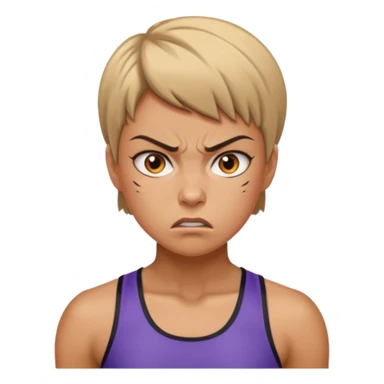 angry athlete girl sticker