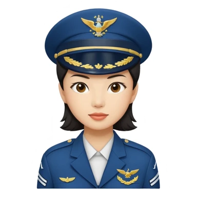 Asian female. Air Force military  sticker