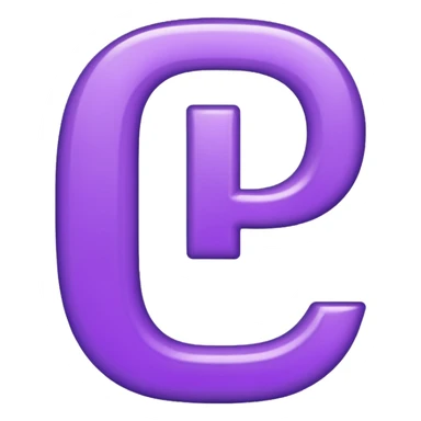 purple letter i sticker