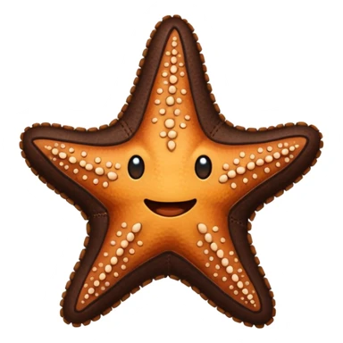 Starfish in leather wear sticker