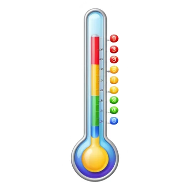 thermometer has 5 colors on it sticker