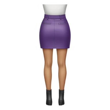 Purple leather mini skirt sticker