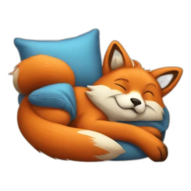 fox sleep sticker
