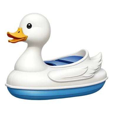 The white duck-shaped pedal boats  sticker