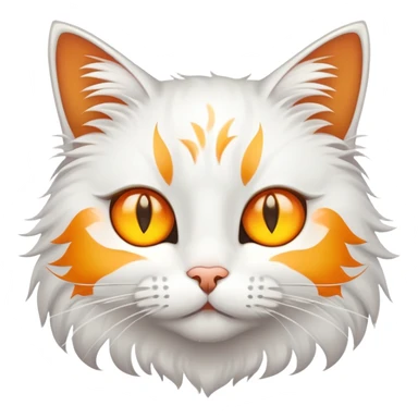 Cat with yellow star eyes sticker
