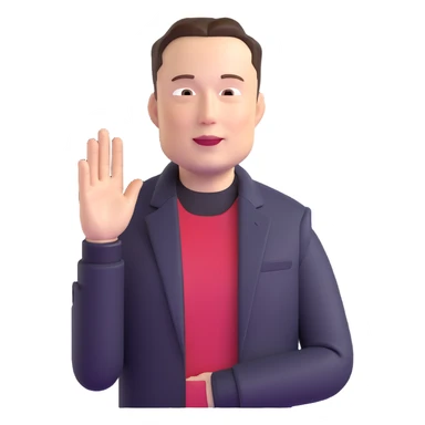 Elon Musk friendly expression sticker