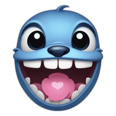 stitch heart eyes sticker