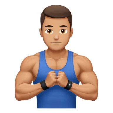 guy working outarms sticker