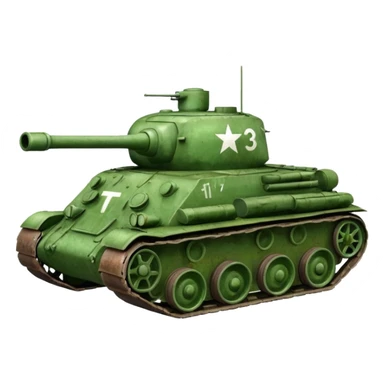 T-34 tank green sticker