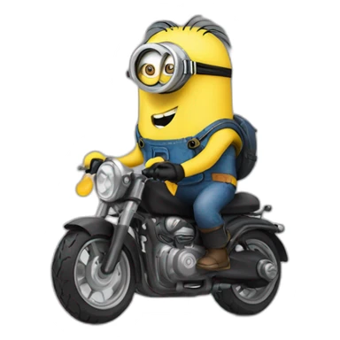 Minion stuart on motobike sticker