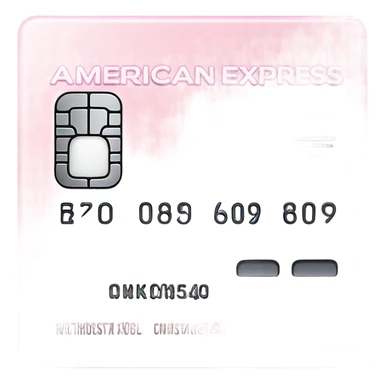 light pink "American express" credit card, glossy finish sticker