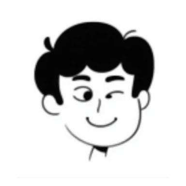 Simple sketch of a stoned face with squinty eyes and a content smile sticker