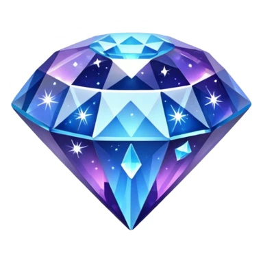 Galaxy within a diamond sticker
