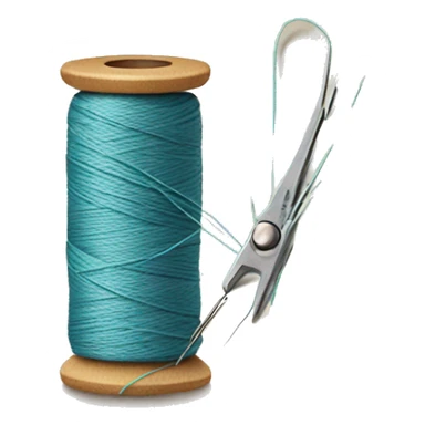 Hand sewing with needle and thread sticker