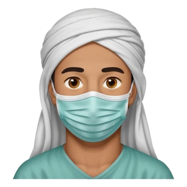 Arabe hombre con tapabocas sticker