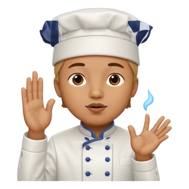chef blowing a kiss sticker