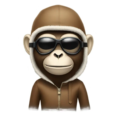monkey with ski mask sticker