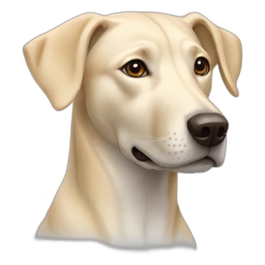 cream labrador whippet mix dog sticker