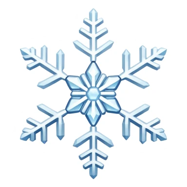 white snowflake white sticker