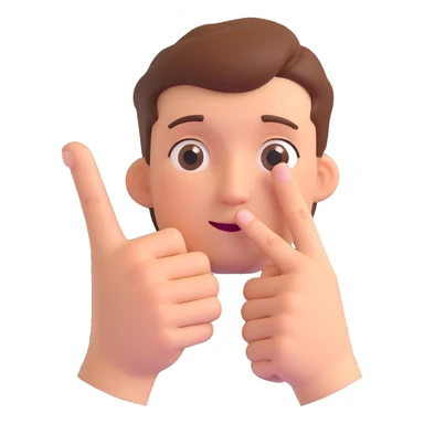 shy face with both index fingers pointing at each other sticker