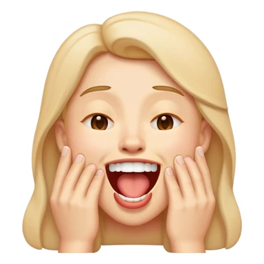 smile emoji bocejando  sticker